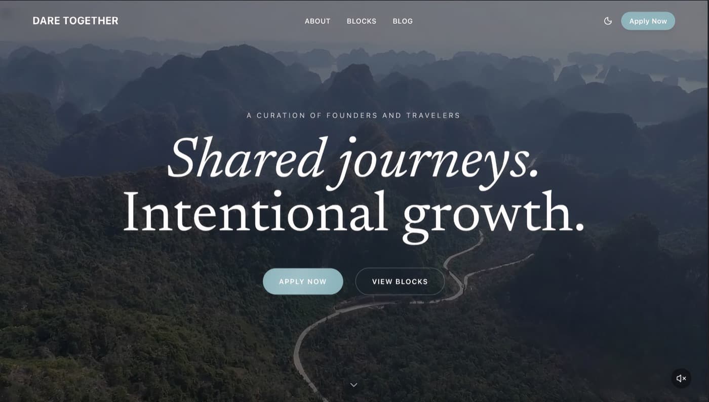 Dare Together Website-Vorschau