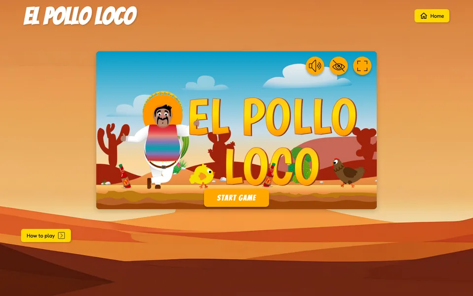 Startbildschirm von El Pollo Loco